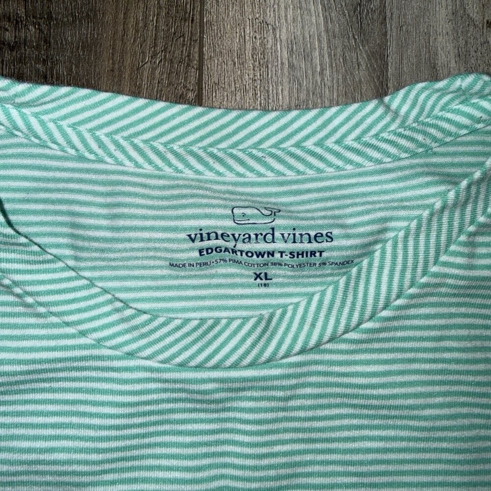 Vineyard Vines T Shirt XL Edgartown Long Sleeve Striped - Picture 3 of 5